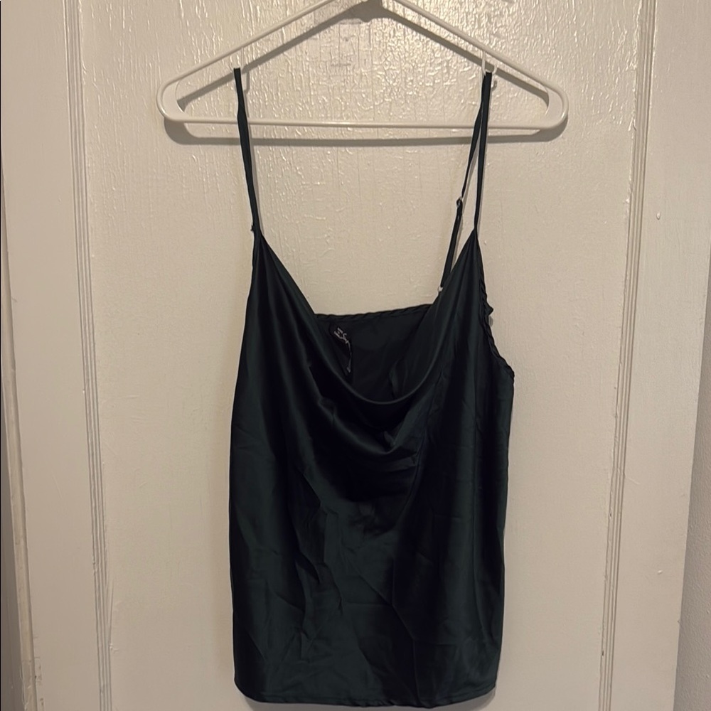 Simplee Apparel Elegant Dark Green Camisole